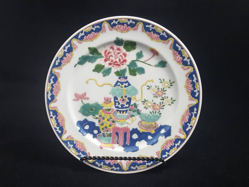 Vintage 10 Hand painted Asian Plate circa 1950/'s-60/'s