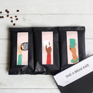 Cups Coffee Taster Pack Gift - choice of designs available - Birthday | Mothers Day | Thank You | Corporate | Coffee Gift for Her