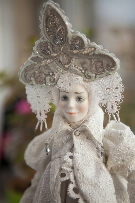 snow queen porcelain doll