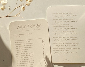 Litany of Humility | Catholic Prayer Card