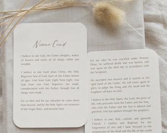 Nicene Creed | The Apostles' Creed | Catholic Prayer Card