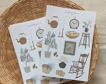 Cottage Autumn Fall Theme | Sticker Sheet | Bullet Journal Sticker