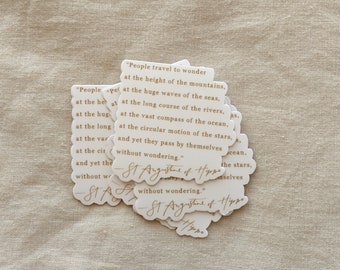 St Augustine of Hippo | Wondering | Catholic Sticker