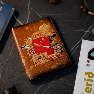Cartera de pasaporte doble de viaje de cuero, titular de pasaporte personalizado de viaje grabado delgado, regalo de motocicleta para niña, estuche de pase
