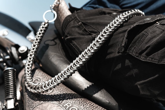 Handmade Wallet Big Stainless Chain Metal Biker Chain Etsy