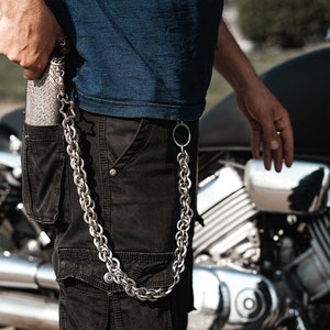 Ukraine Handgemachte Geldbörse Große Kette, Bikerkette aus Metall