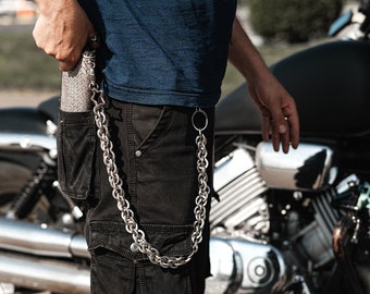 Handmade Wallet Big Chain, Metal  Biker Chain