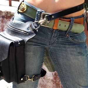Leather Leg Bag Men, Drop Thigh Bag, Motorcycle Hip Bag, Tactical Waist Pouch