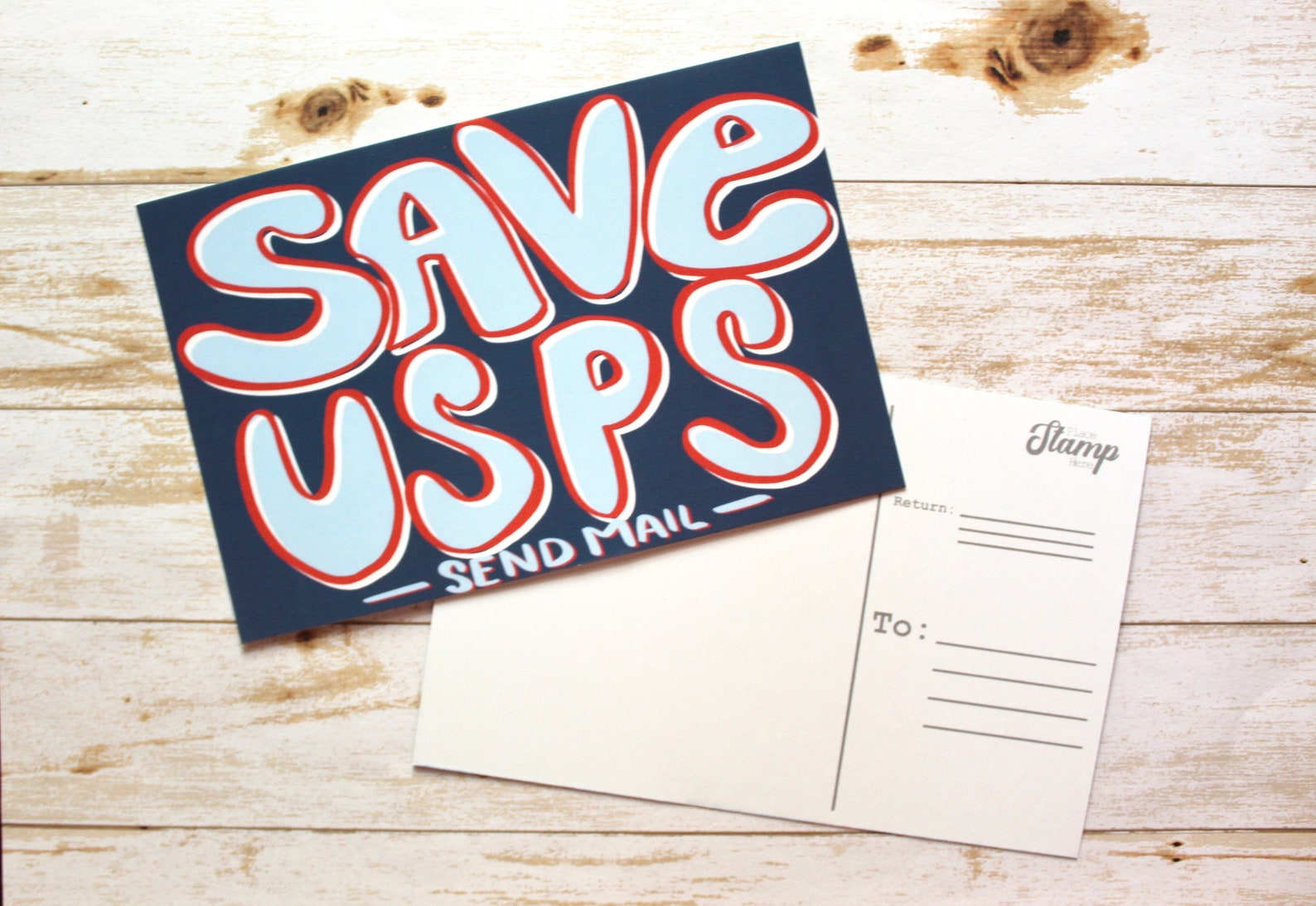 SAVE USPS Postcard 4x6 Mail Postal Service Stationery Etsy