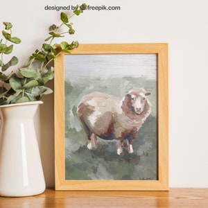Sheep Art Print: Farmhouse Nursery Decor
