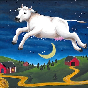 8 x 10 digital download of goodnight moon prints cow jumping over the moon and three little bears