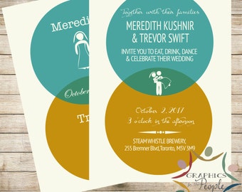 Venn Diagram Infographic Huwelijksuitnodiging
