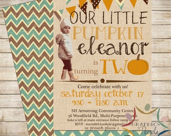 Birthday Invitation - Pumpkin Theme