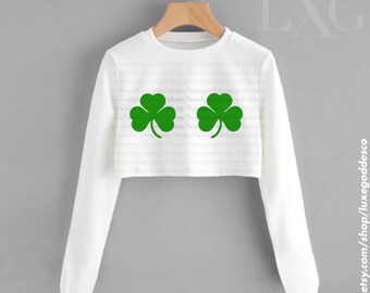 Shamrock cropped sweatshirt Clearance