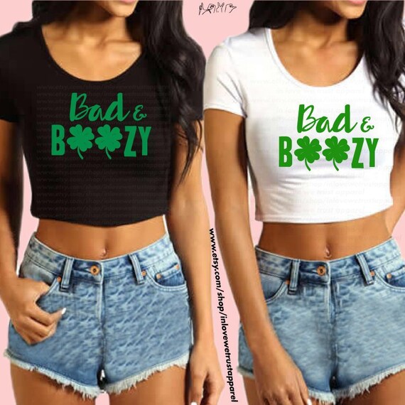 st patricks day cropped sweatshirt