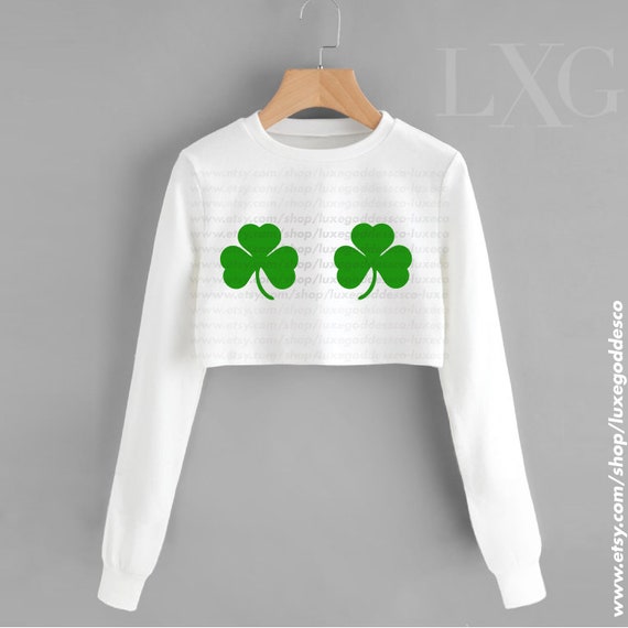 St. Patricks Day Boobs Shirt Shamrocks 