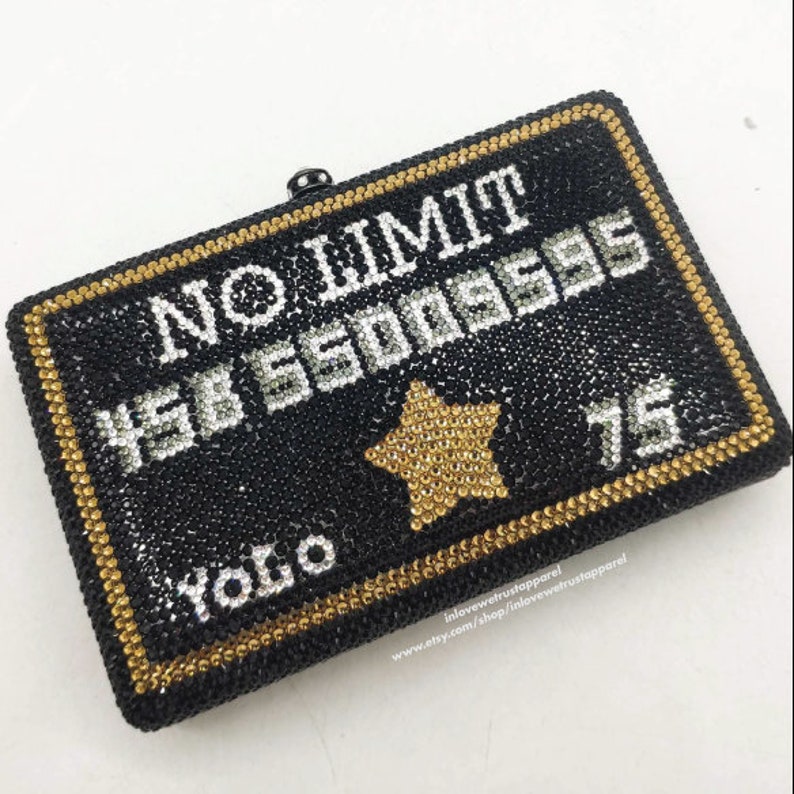 Crystal Money Clutch Purse Etsy