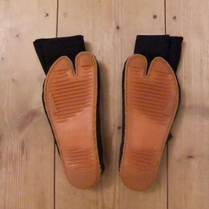 Traditional Japanese Tabi Boots Long Black image 4