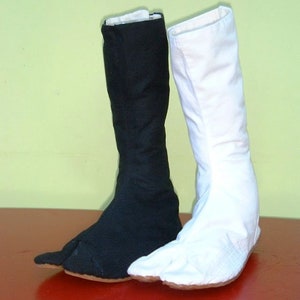 Traditional Japanese Tabi Boots Long Black image 3