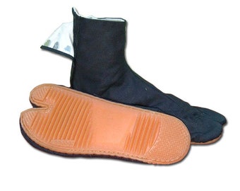 Traditional Japanese Tabi Boots Jikatabi Black - Short