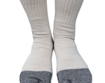 Cream Cotton Tabi Socks