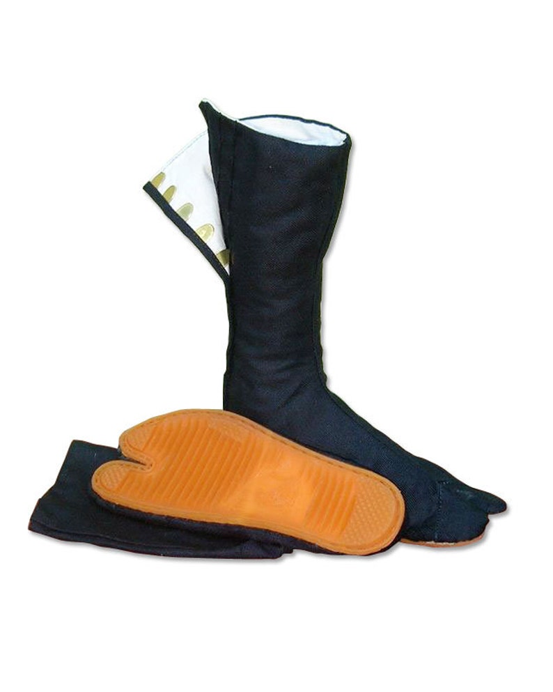 Traditional Japanese Tabi Boots Long Black image 1