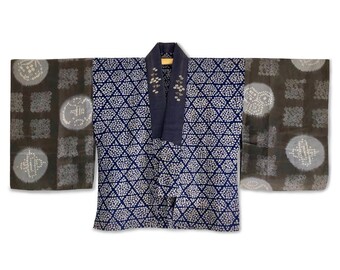 Cotton & Silk half length KIMONO JACKET: &#39;Basket Weave&#39;