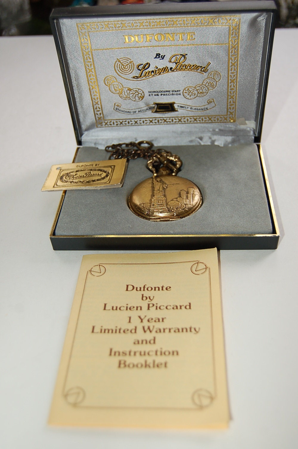 Dufonte lucien piccard 17 jewels cheap incabloc pocket watch