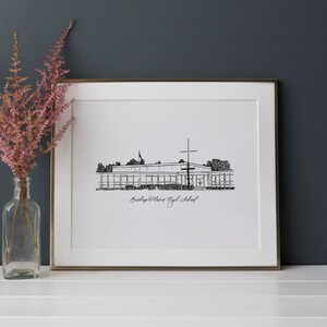 Bishop O&#39;Hara High School // Landmark Illustration Print