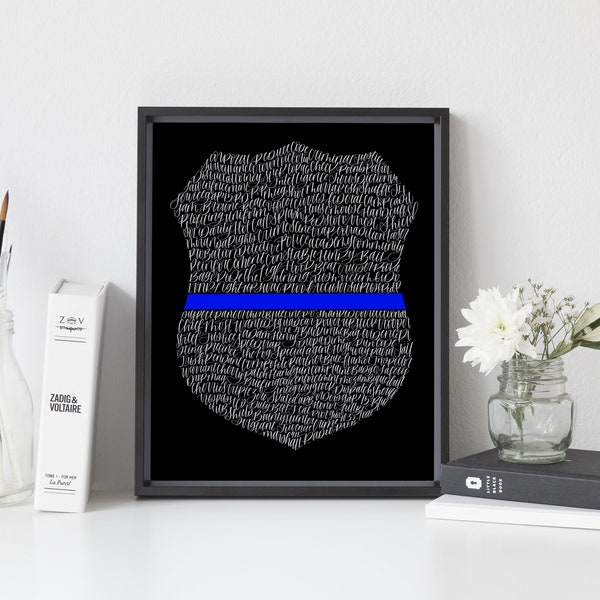 Thin Blue Line Posters Etsy