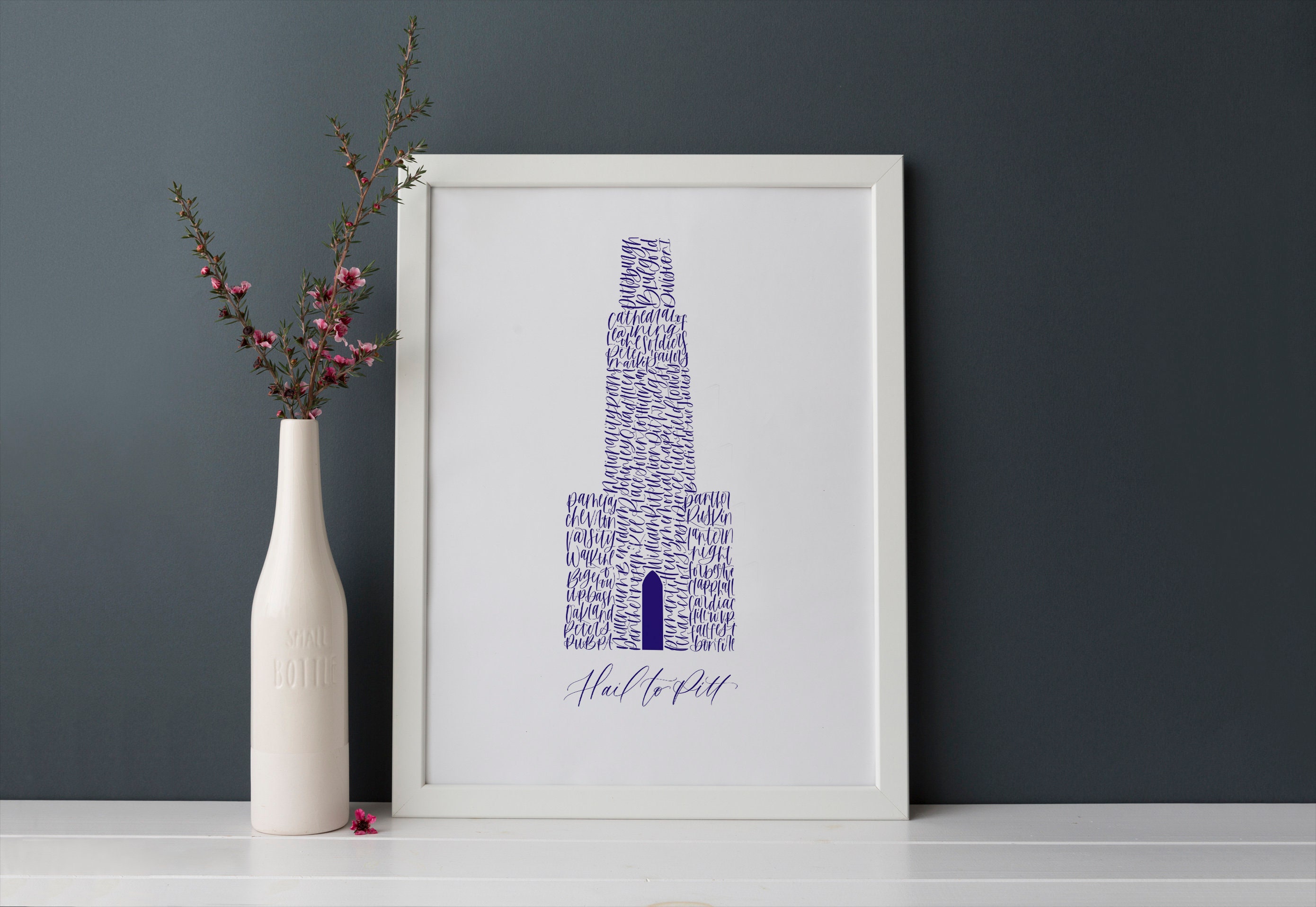 Hail to Pitt Handwritten Calligraphy Print