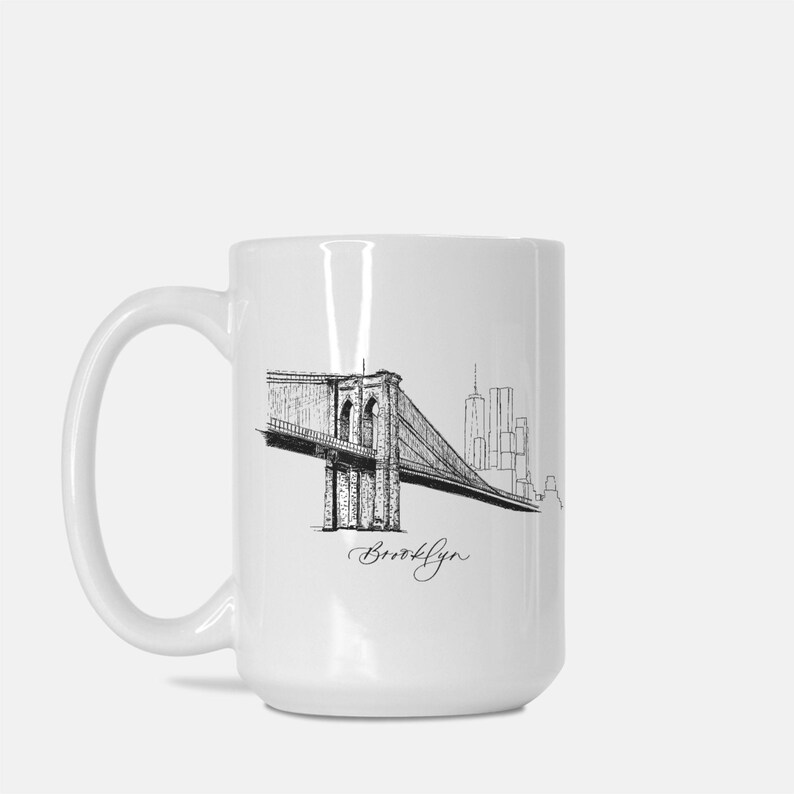 Brooklyn Bridge Mug 15oz Etsy