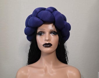 Dupion Silk Turban Cap: African Wedding Autogele Headwear