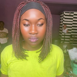 Bob Headband braided  wig/ Wig for women/ protective styles/ Black hair wig/ African hair wig