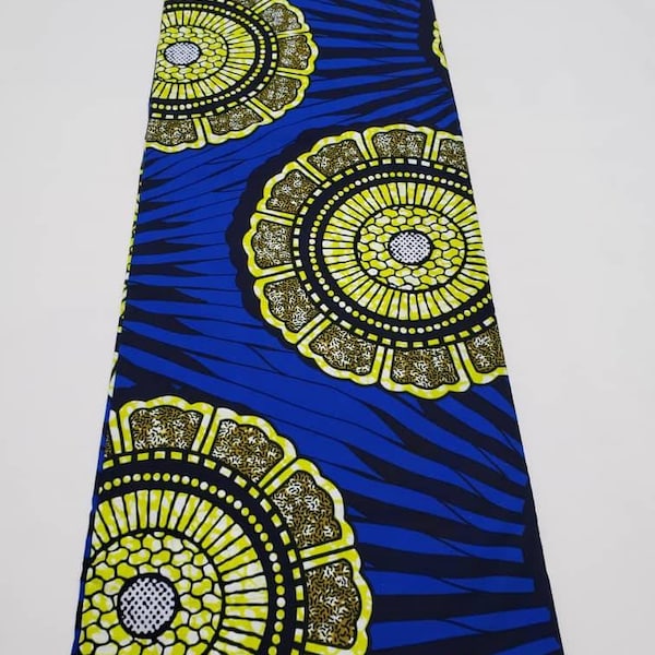 Blue African Wax Print, African Fabric Supply Ankara Fabric per yard