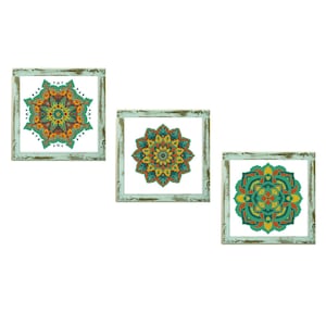 Set of 3 Mandalas Cross Stitch Pattern Modern Cross Stitch Cross stitch pattern mandala abstract geometric ornament mandala chart