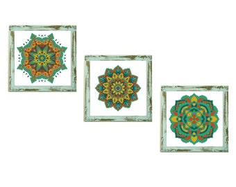 Set of 3 Mandalas Cross Stitch Pattern Modern Cross Stitch Cross stitch pattern mandala abstract geometric ornament mandala chart