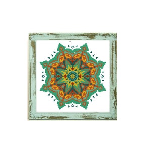 Mandala Cross Stitch Pattern Modern Cross Stitch Cross stitch pattern mandala abstract geometric ornament mandala chart 20-023