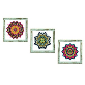 Set of 3 Mandalas Cross Stitch Pattern Modern Cross Stitch Cross stitch pattern mandala abstract geometric ornament mandala chart
