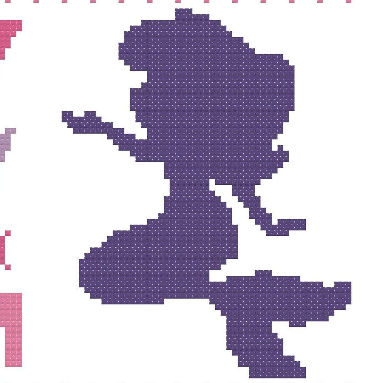 Mermaid Baby Cross Stitch Pattern Custom Cross Stitch Baby - Etsy