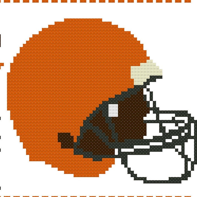 Cleveland Browns Football Birth Announcement Pattern Cross Stitch Birth ...