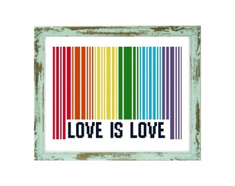 Pride cross stitch pattern pride flag modern cross stitch gay pride rainbow cross stitch rainbow pride lgbt pride love cross stitch