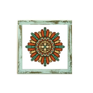 Mandala Cross Chart cross stitch pattern mandala cross stitch counted cross stitch modern cross stitch mandala pattern 20-018