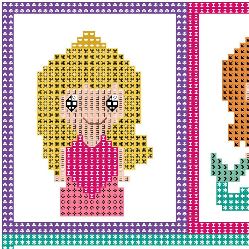 Disney Princess Birth Announcement Cross Stitch Patternbaby Etsy