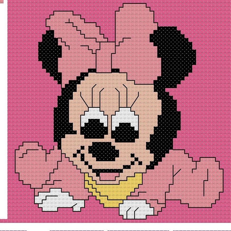 Minnie Mouse Cross Stitch Pattern DIYCross Stitch Disney Cross | Etsy