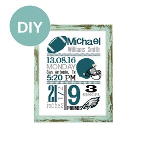Fußball Kreuzstichmuster DIY Kreuzstich Baby Kreuzstich Philadelphia Eagles Fußball