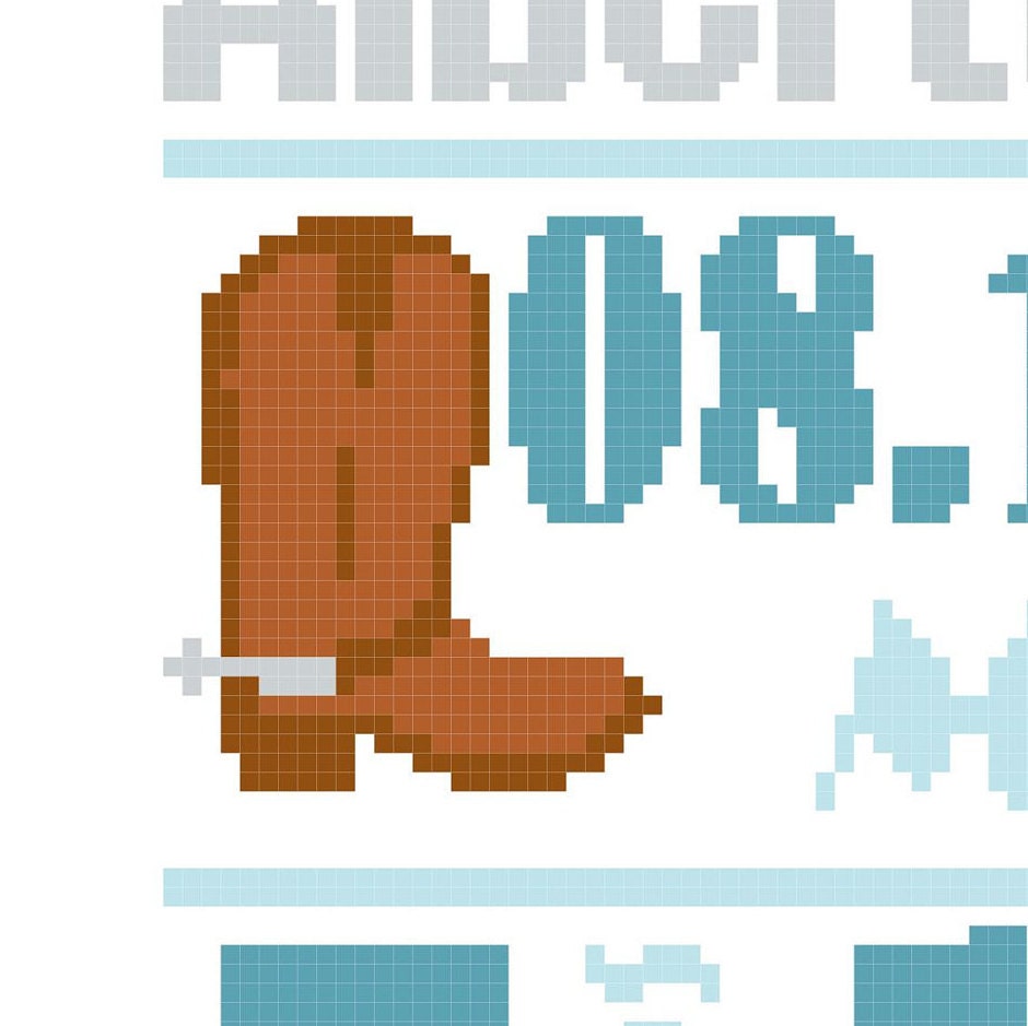 Horse Baby Announcement Cross Stitch Pattern Custom Cross Etsy