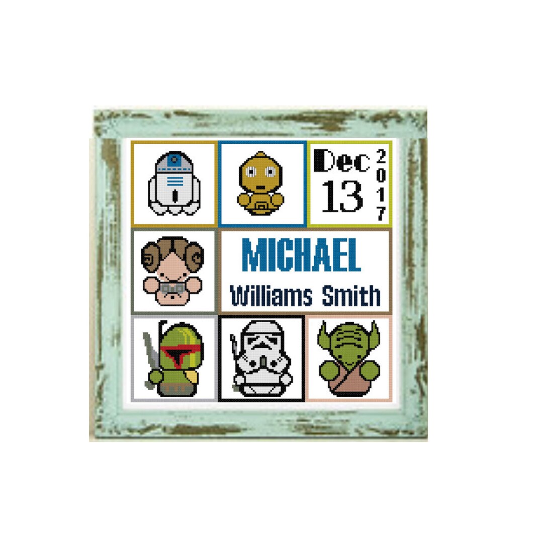 Baby Announcement Cross Stitch Pattern Custom Cross Stitch Newborn