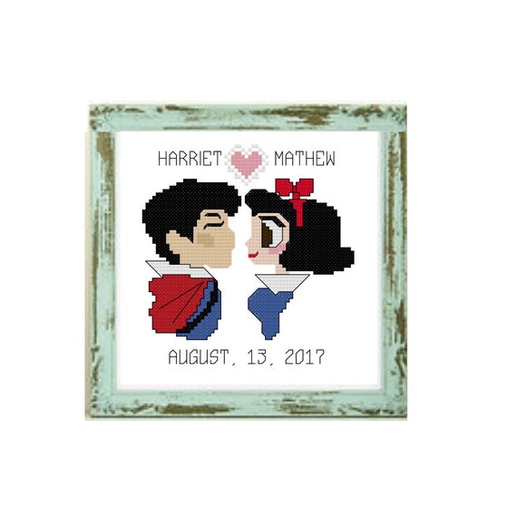 Wedding Cross Stitch Pattern Snow White Cross Stitch Pattern Etsy