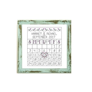 Wedding cross stitch pattern Save The Date cross stitch pattern couple cross stitch Wedding gift for couple  Personalized Wedding